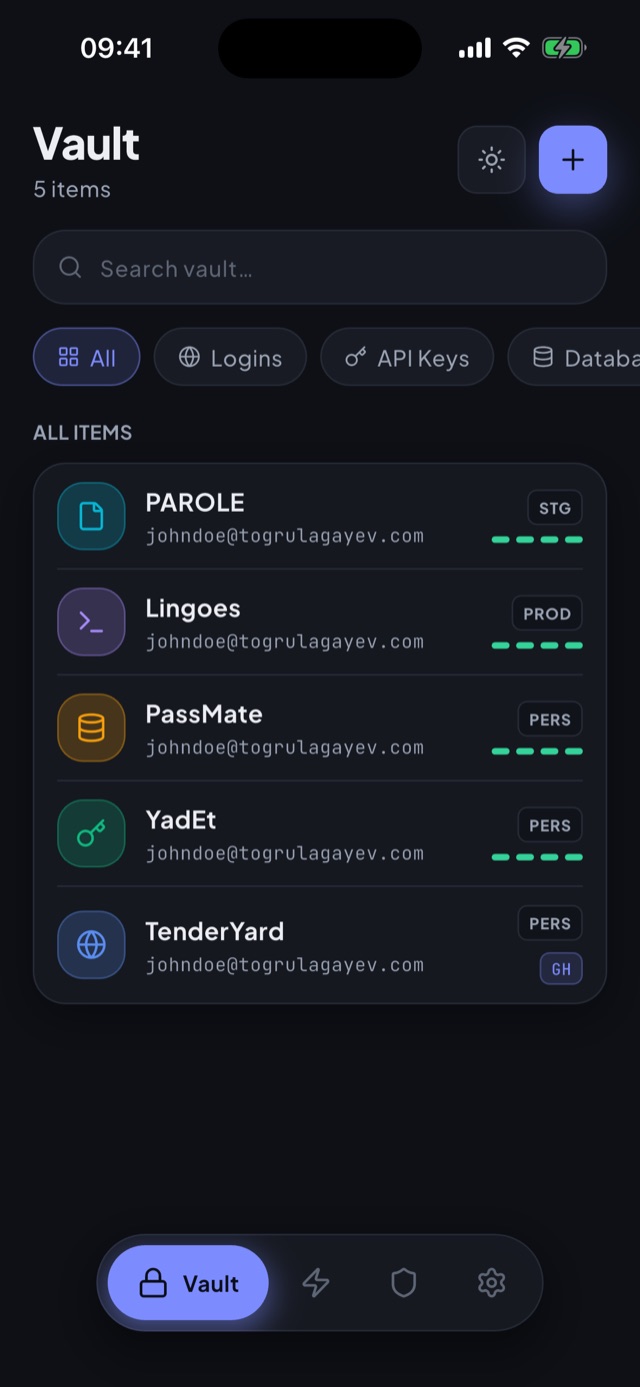 PassMate — parol seyfi